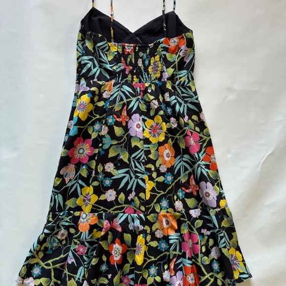 J.Crew X Liberty Pavilion Black Floral Ruffle Dress SZ 6 NWT - Picture 2 of 4